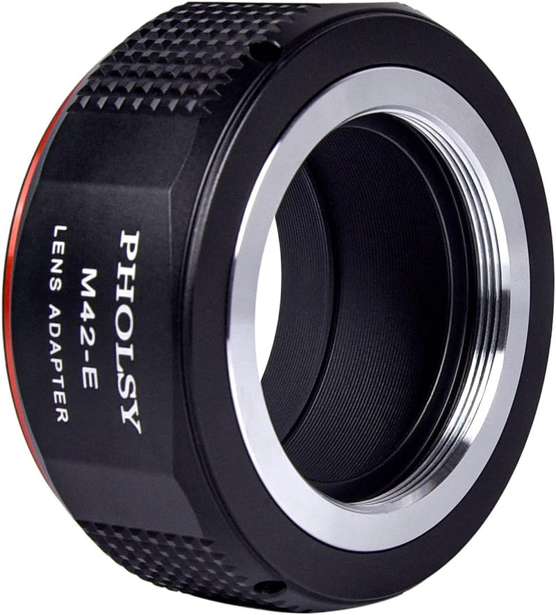 PHOLSY M42 to E Mount Adapter for M42 42mm Screw Mount Lens to E Mount Camera Compatible with Sony a1 a9ii a7S iii/ii, a7R v/iv/iii/ii a7R a7C a7 iv/iii/ii, a7 a6600 a6500 a6400 a6300 a6000 NEX etc. - Image 5